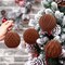 Ornaments Vintage Christmas Plastic Ball Ornaments Flocked Christmas Tree Hanging Ornament for Xmas Party Wedding Home Decor(Brown)